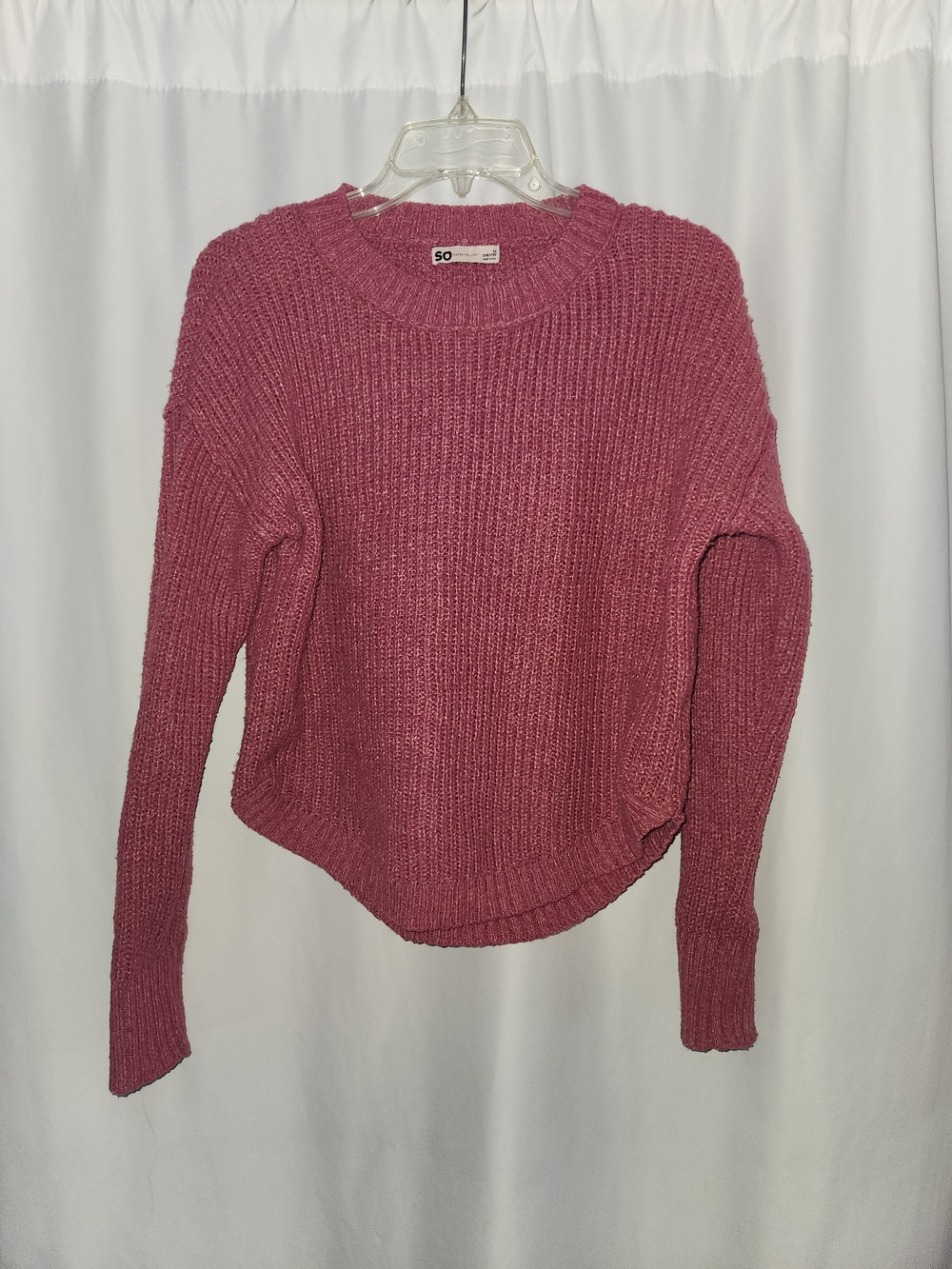 SO Rose Crewneck Knit Sweater #chunky #ribbed #soft #plush #cozy #warm #feminine